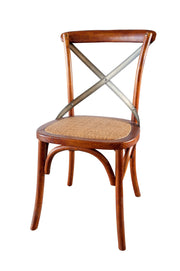 Cross Back Chair - Brown (2/Box)