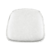 Metal Crossback Leather Cushion Seat -White