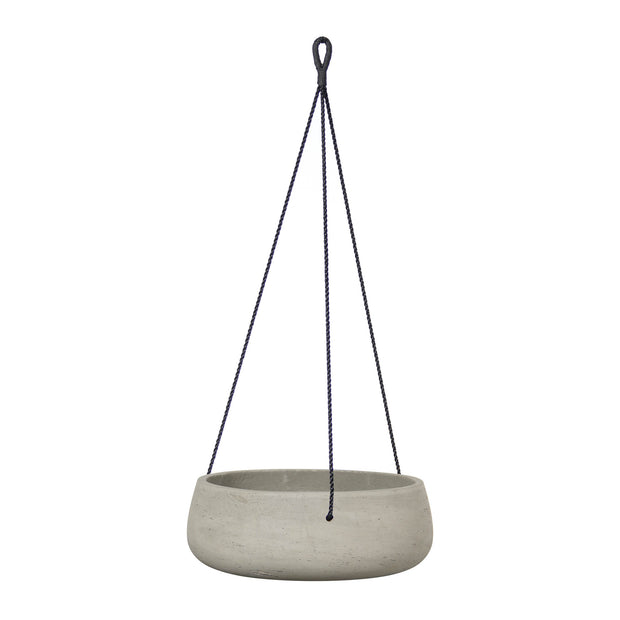 Circular Medium Hanging Pot - Cement Grey