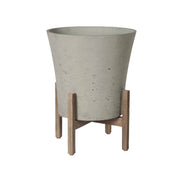 Patio Tapered Large Standing Pot - Cement Grey