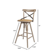 Crossback Counter Stool - Sundried