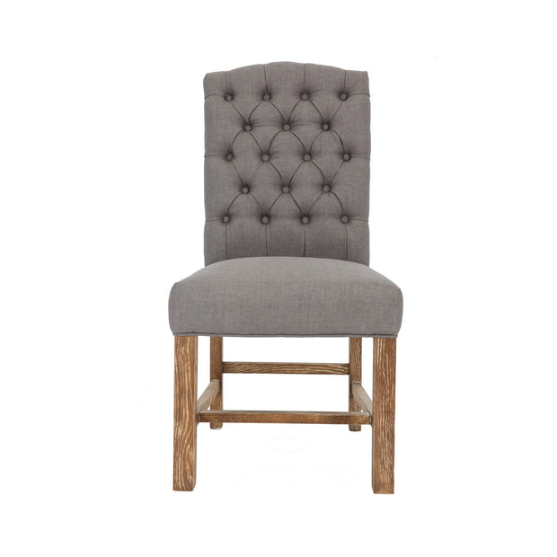 York Dining Chair - Charcoal Grey & Natural Legs