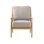 Kinsley Club Chair - Light Linen Cushions / Natural Frame